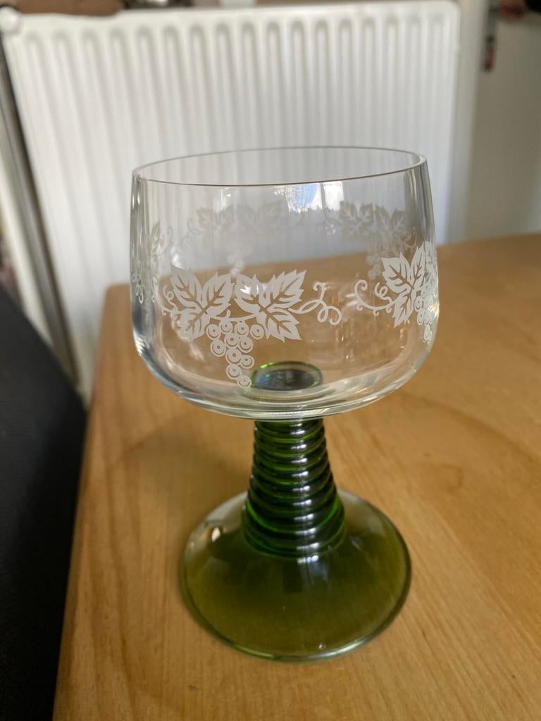6 vintage glazen, Verzamelen, Ophalen, Zo goed als nieuw