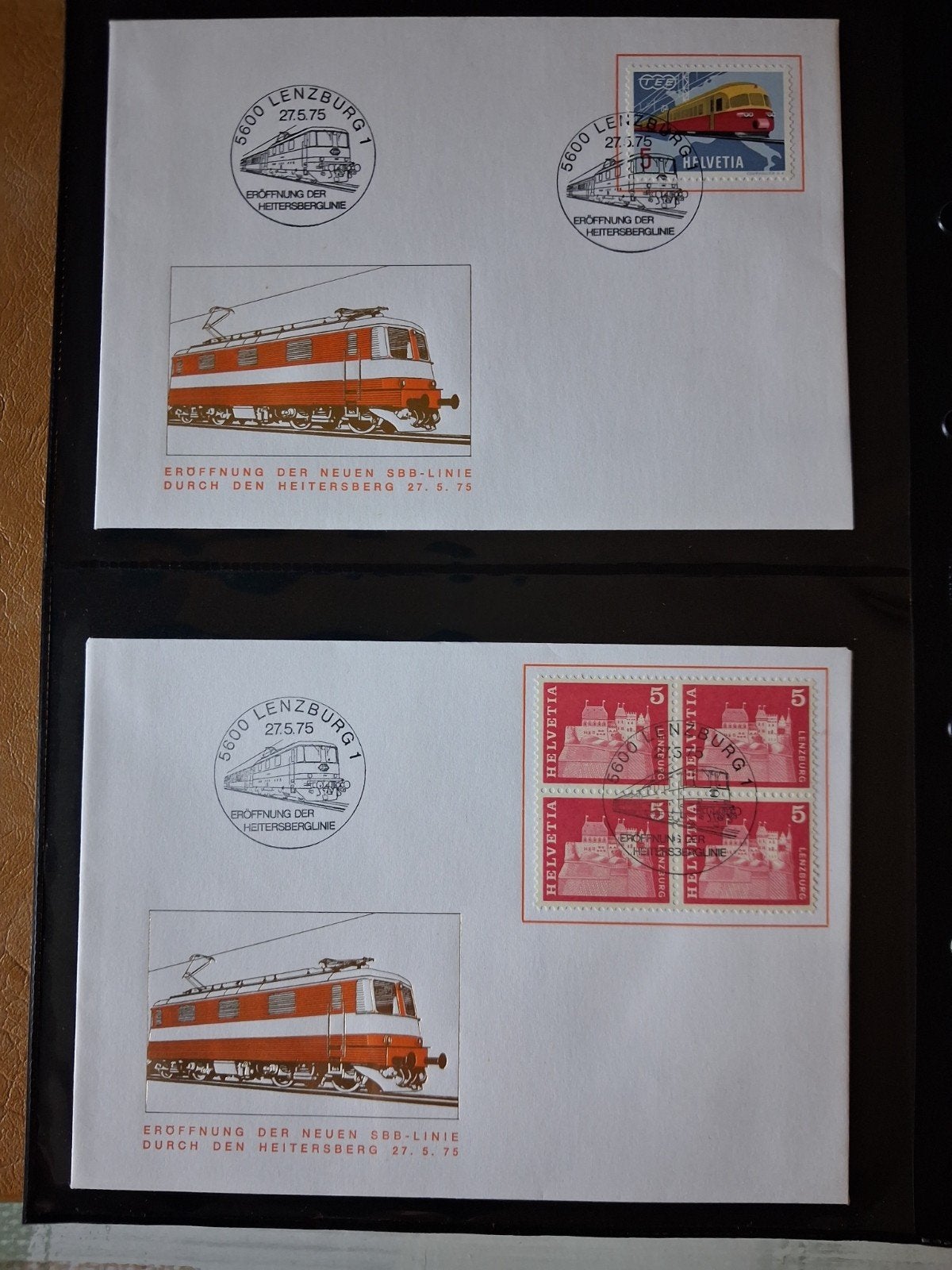 Suisse 3 FDC de luxe 1975, Enlèvement ou Envoi, Non décrit