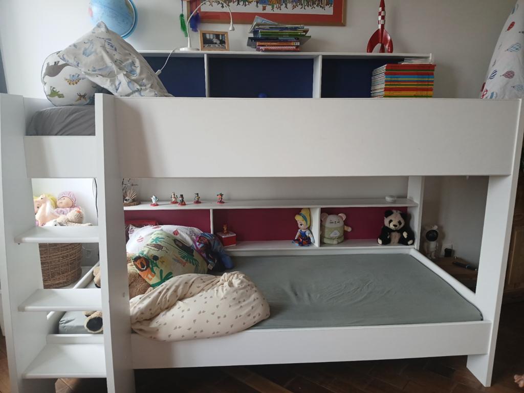 Magnifique lit superposé avec matelas, Enlèvement