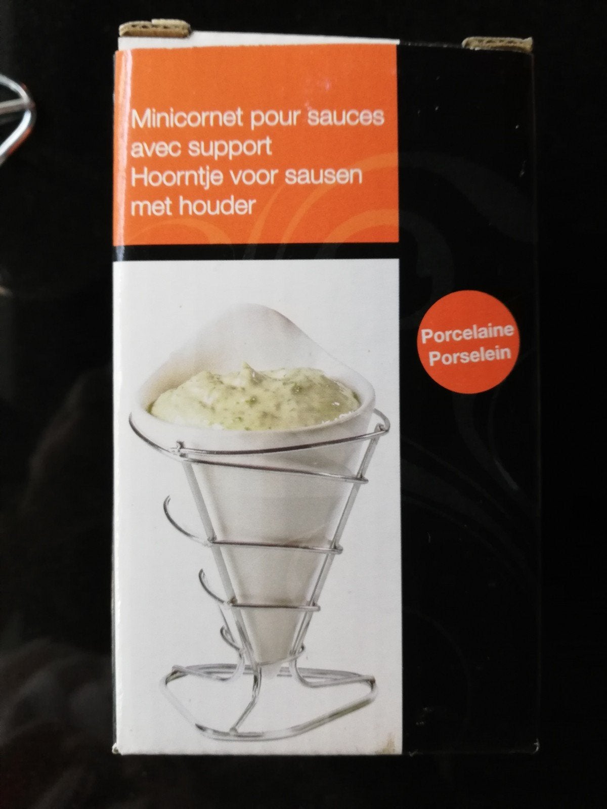 Saus hoorntjes porceleinen 4 stuks, Ophalen