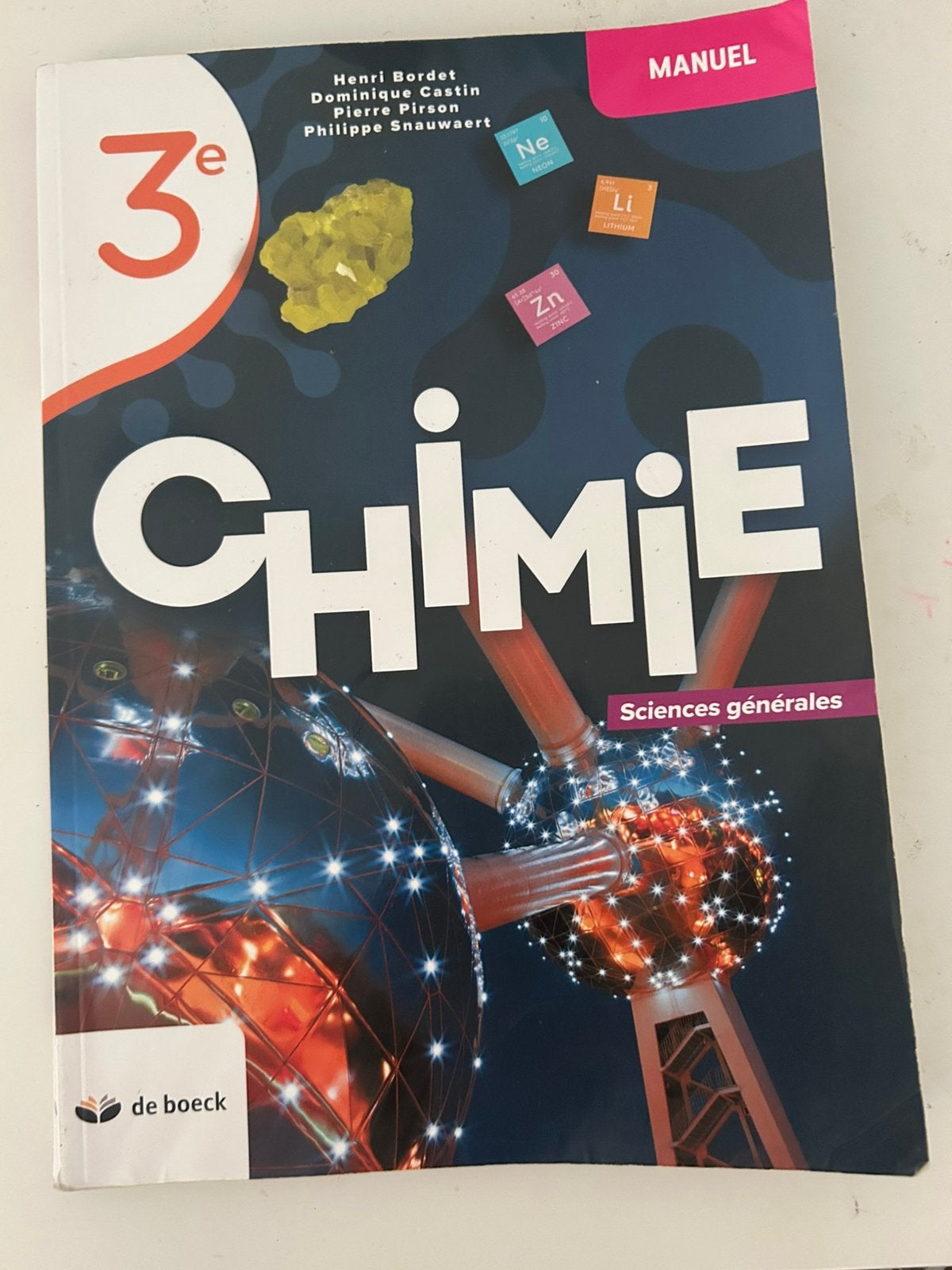 Chimie 3e – Sciences générales (De Boeck), Livres, Enlèvement, Comme neuf