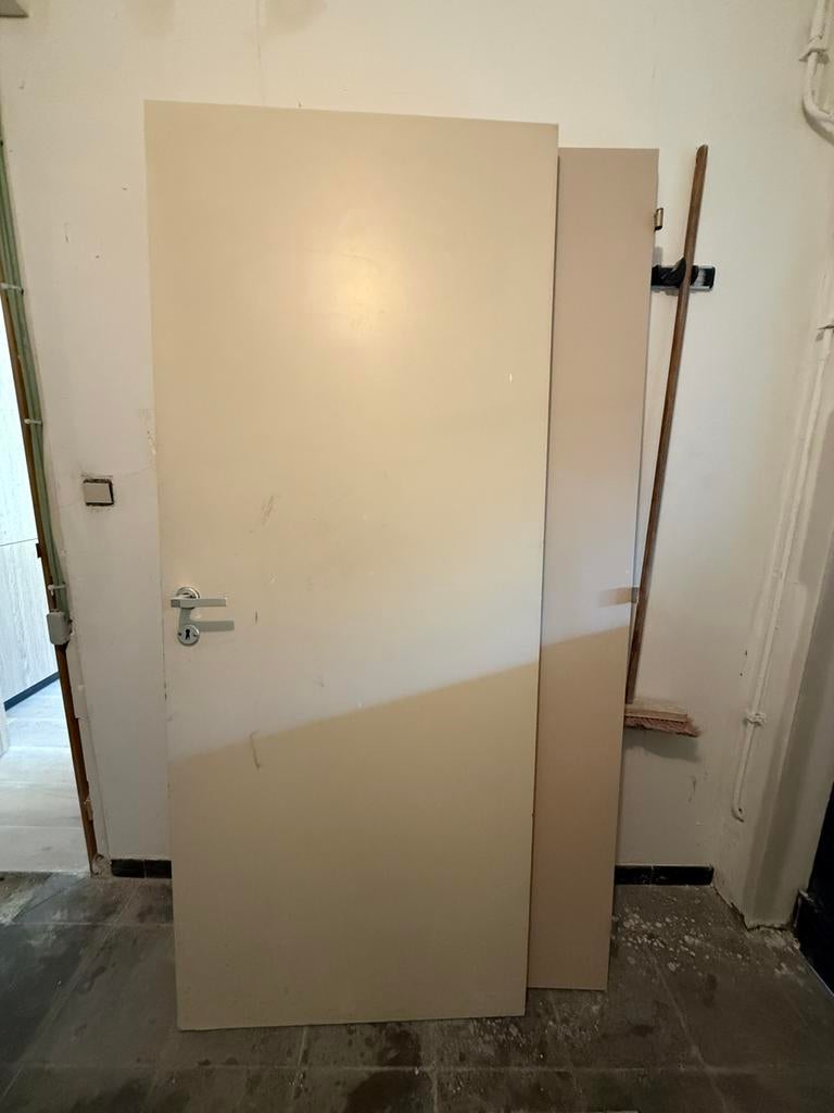 2 houten schildersdeuren, Ophalen, Gebruikt, 80 tot 100 cm, Binnendeur