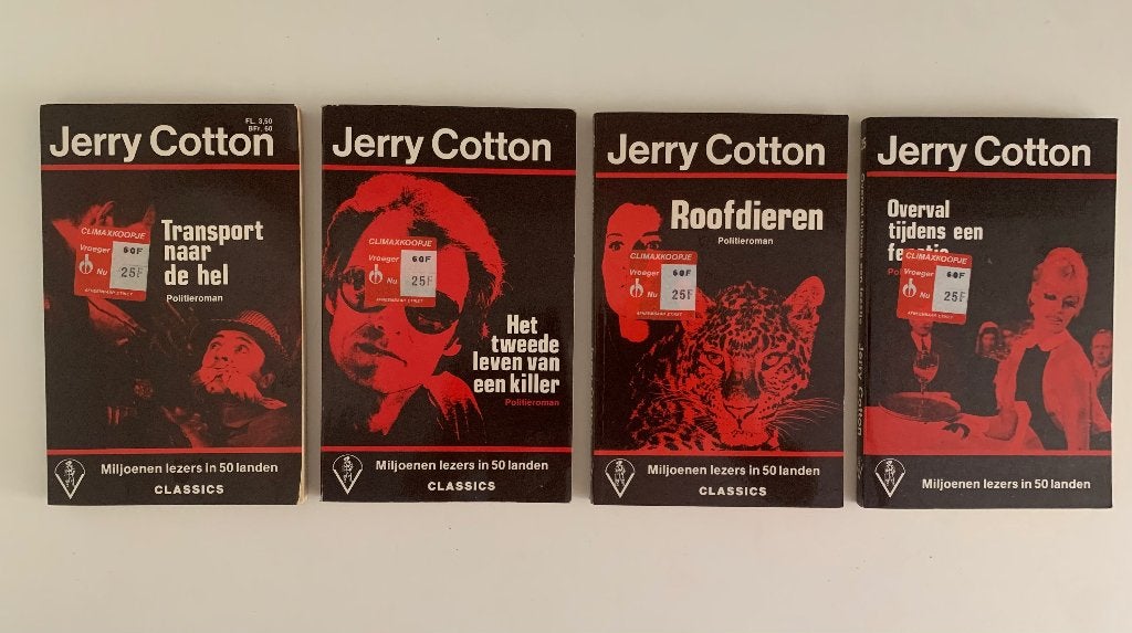 4 politieromans Jerry Cotton, in perfecte staat, Ophalen of Verzenden, Gelezen
