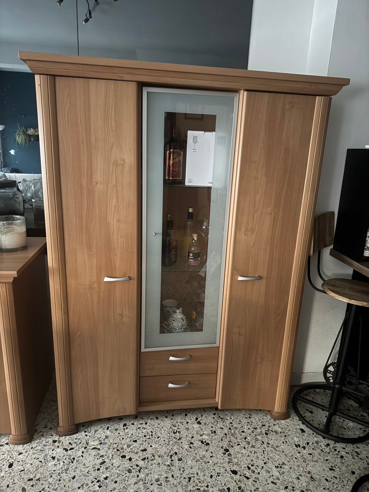 Ensemble de 3 meubles de salle à manger vitrine bahut, Enlèvement, Utilisé
