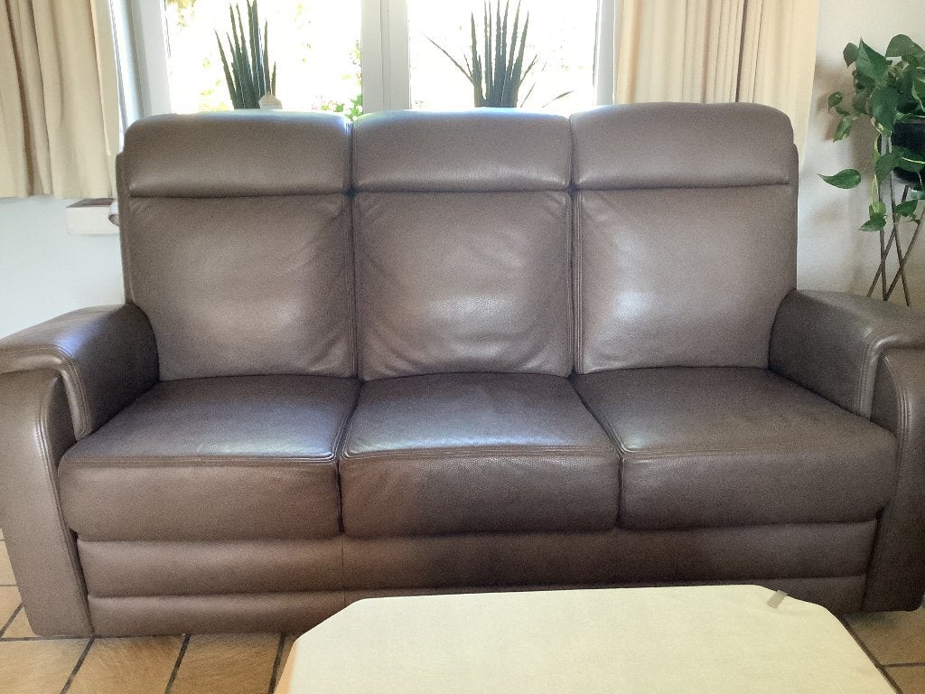 Zetel 3 zit, Ophalen, 150 tot 200 cm, Driepersoons, Leer