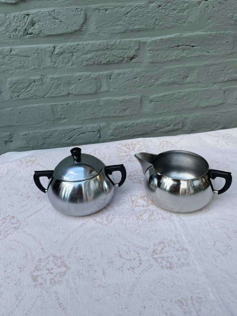 Demeyere vintage suiker en melkpotje, Antiek en Kunst, Ophalen of Verzenden