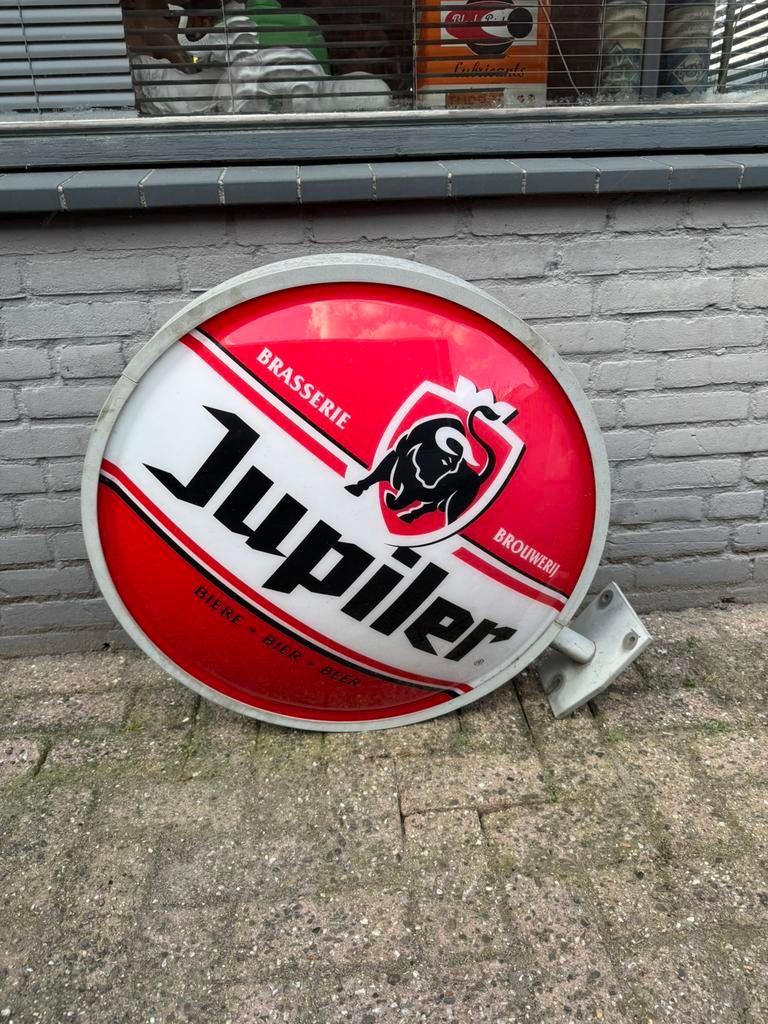 Jupiler bier oude reclame lichtbak, Ophalen, Gebruikt, Reclamebord, Plaat of Schild, Jupiler