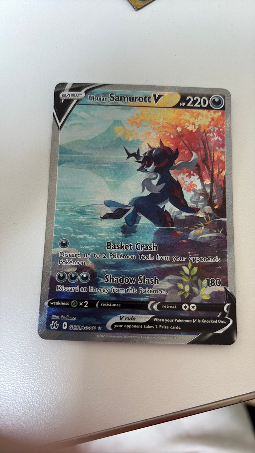 Hisuian Samurott V TCG POKEMON kaart, Enlèvement ou Envoi, Comme neuf