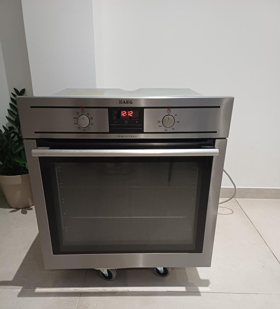 AEG Competence inbouw oven 60cm, Ophalen, Hete lucht, Zo goed als nieuw, Oven met grill
