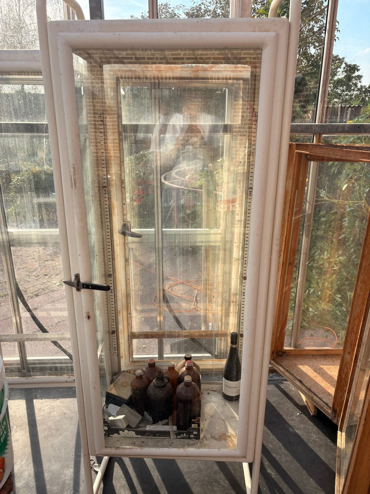 3 originele vintage apotheekkasten / medische vitrinekasten., Huis en Inrichting, Ophalen, Zo goed als nieuw, Glas