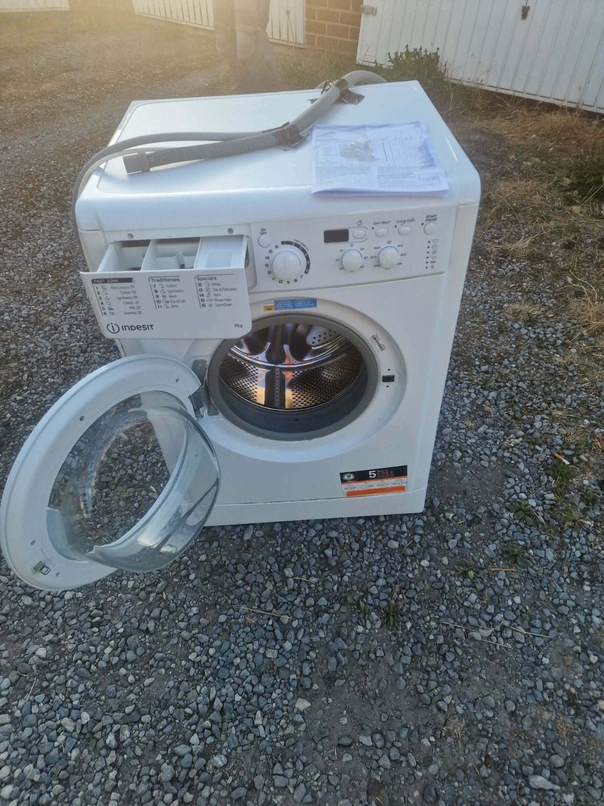 machine a laver 7kg indesit avec mode d emploi, Enlèvement