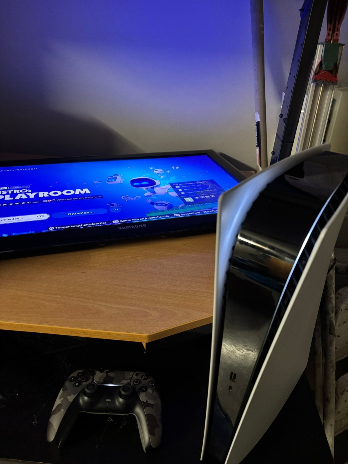 PS5 + camo controller, Games en Spelcomputers, Ophalen, Zo goed als nieuw, Playstation 5