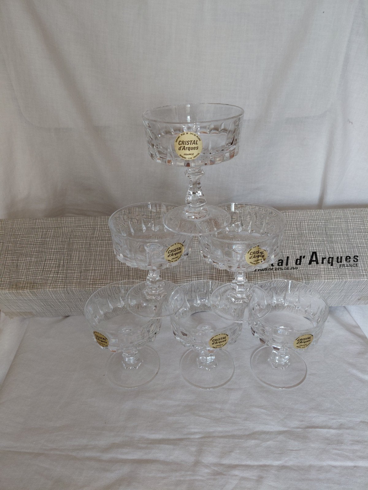 Coupe à champagne ou liqueur cristal d’Arques, Antiquités & Art, Antiquités | Verre & Cristal, Enlèvement ou Envoi