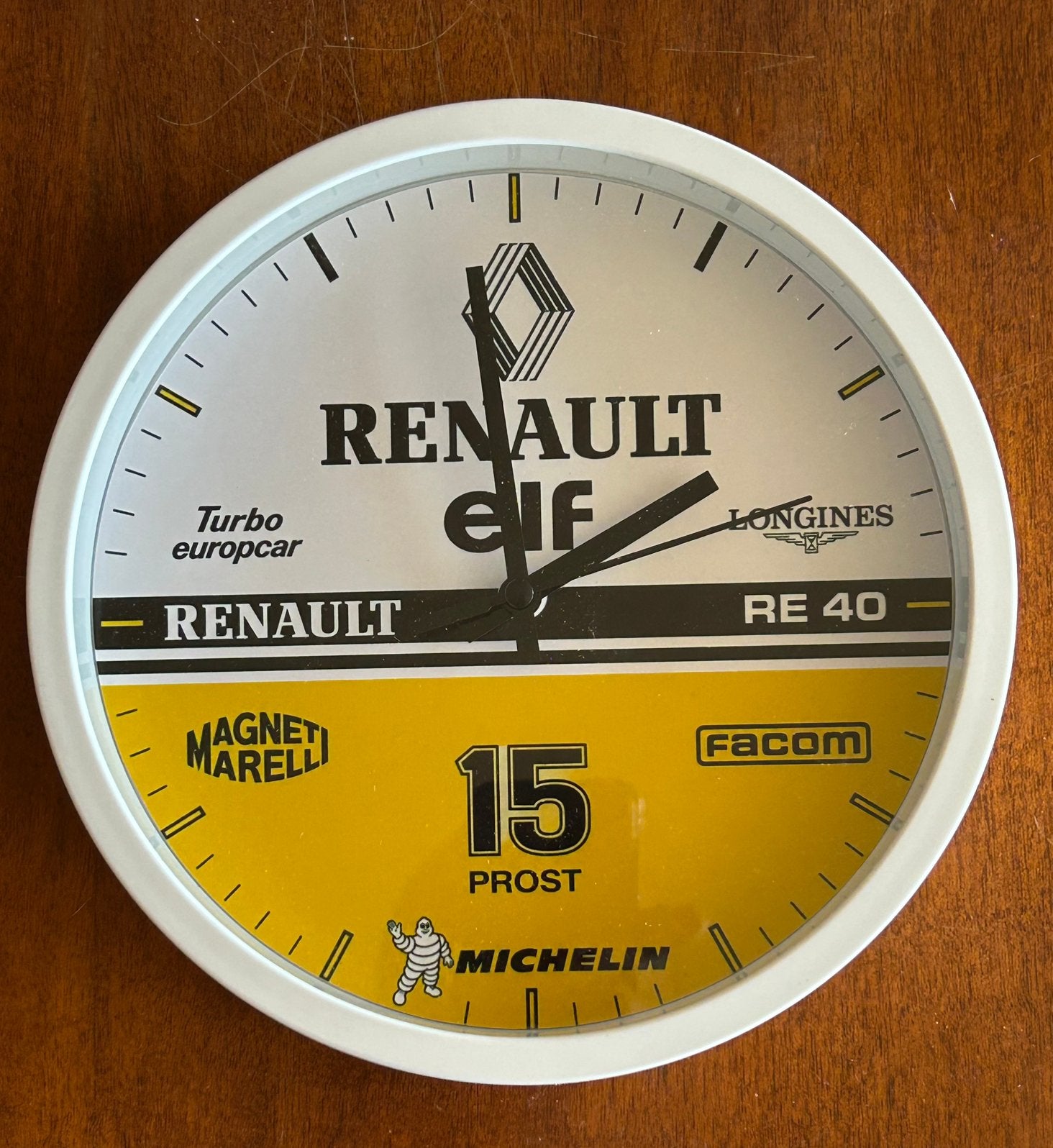 Horloge Renault F1 Alain Prost RE40, Enlèvement ou Envoi, Neuf, Horloge murale