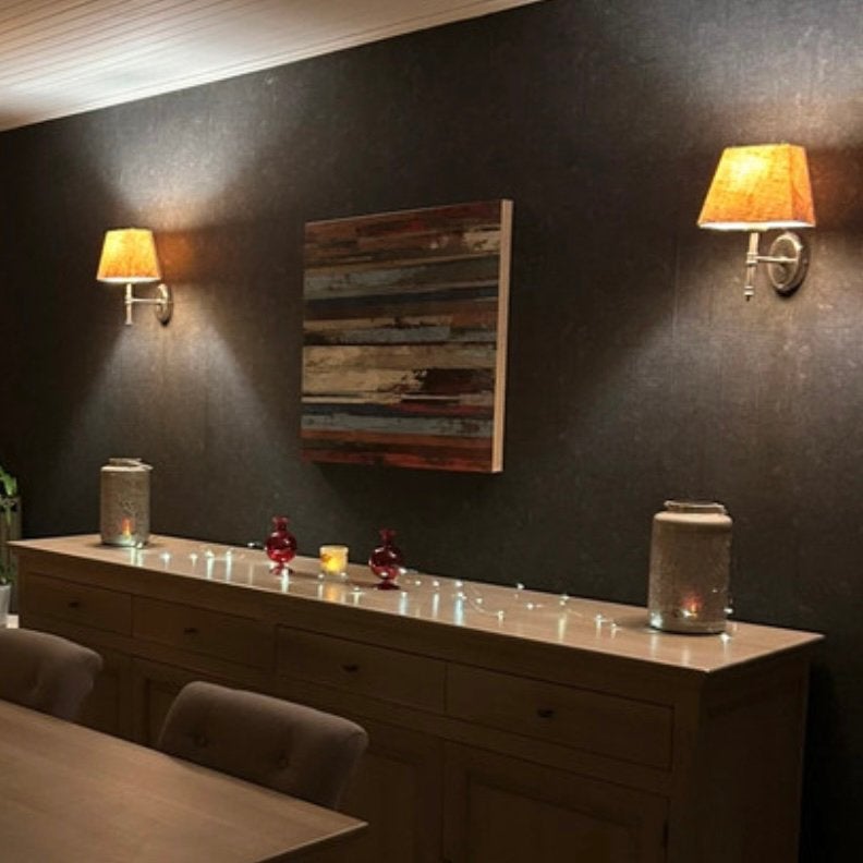 Wandverlichting te koop. Gebruikt maar in goede staat, Ophalen, Gebruikt, Wandlamp, Beige