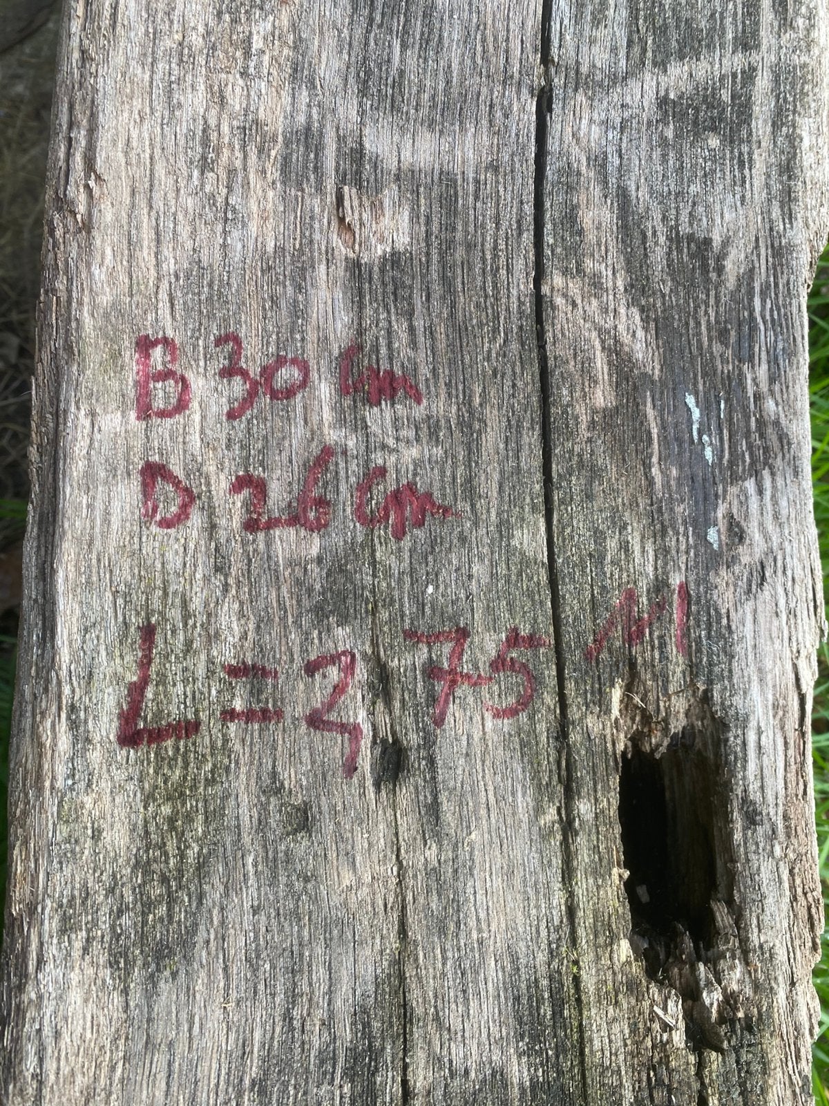2 houten balken, Ophalen, Gebruikt