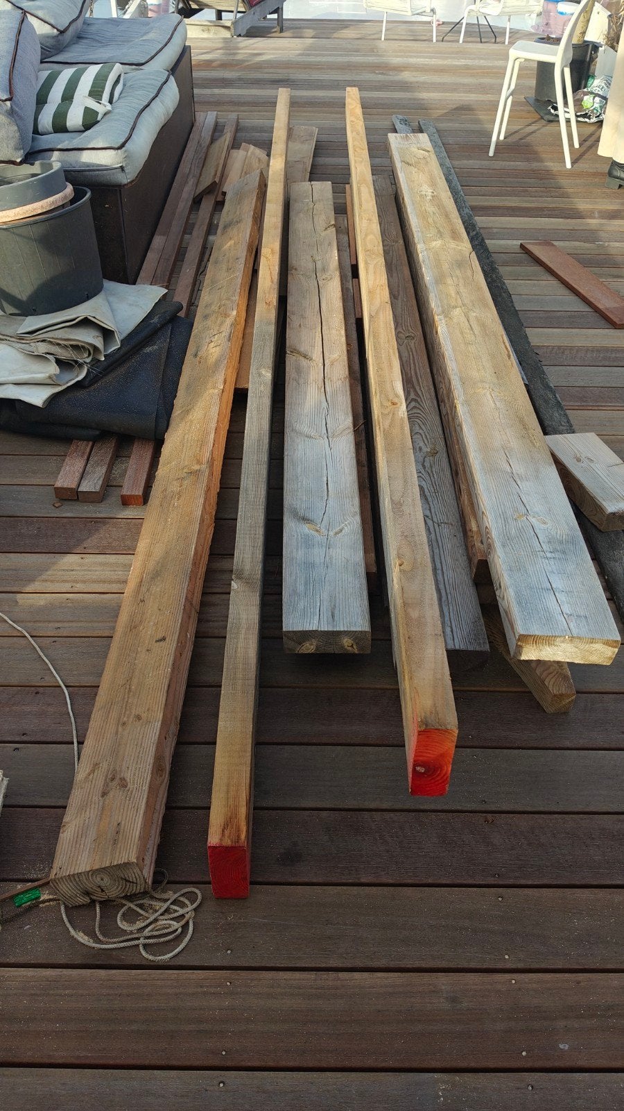 Douglas bouwbalken – lot van 14 stuks, Tuin en Terras, Ophalen
