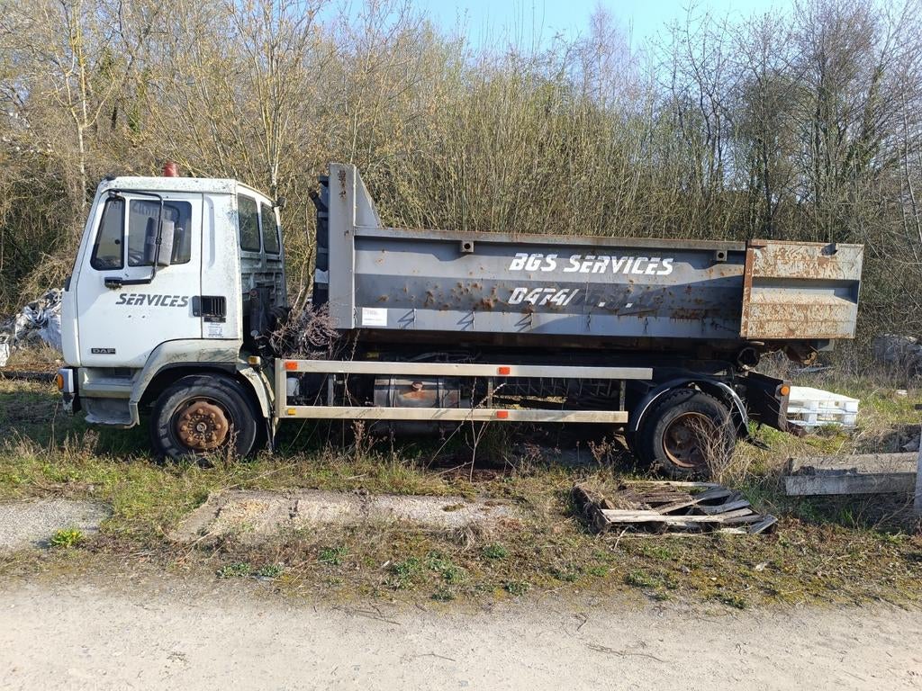 Camion container Daf  pour export, Ophalen