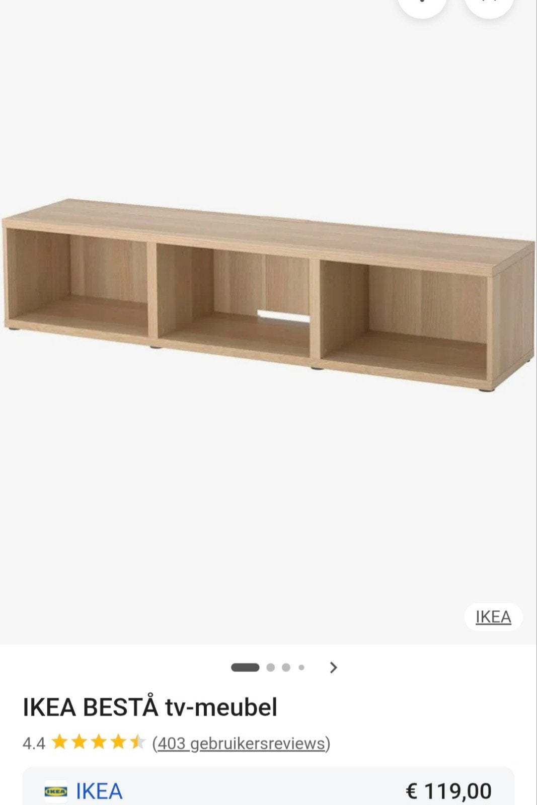 Tv-meubel Ikea (Besta), 25 à 50 cm, Moins de 100 cm, 150 à 200 cm, Comme neuf