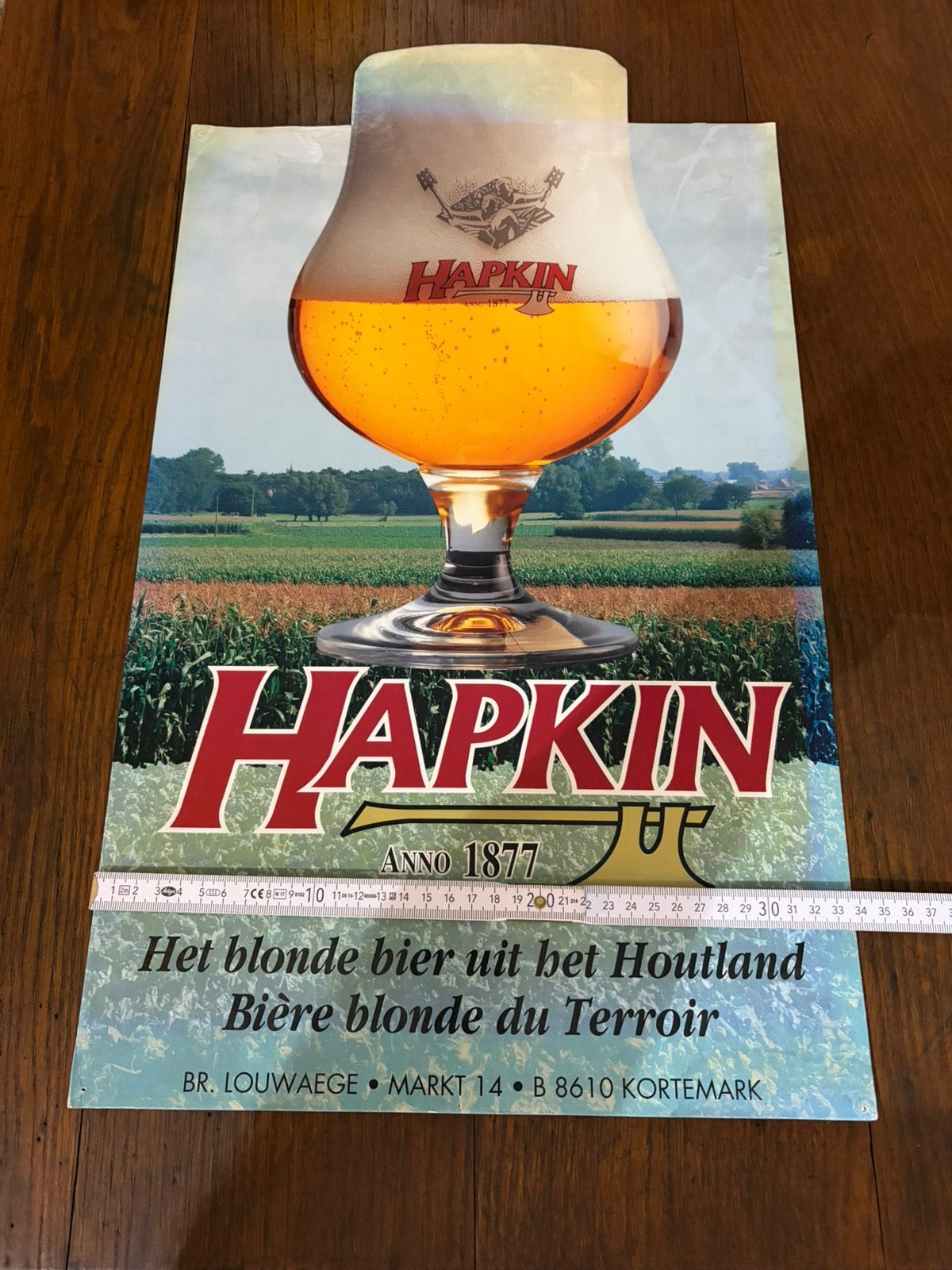 Bierreclame Hapkin in karton, Collections, Enlèvement, Comme neuf