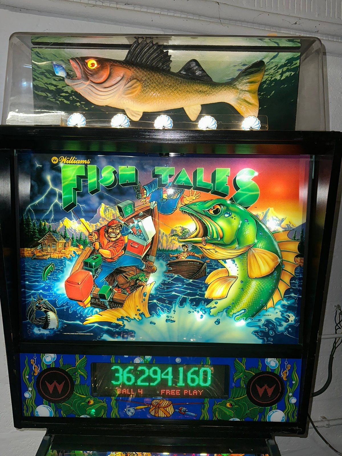 Supermooie Fishtales flipperkast, Verzamelen, Ophalen, Gebruikt, Williams, Dot-matrix