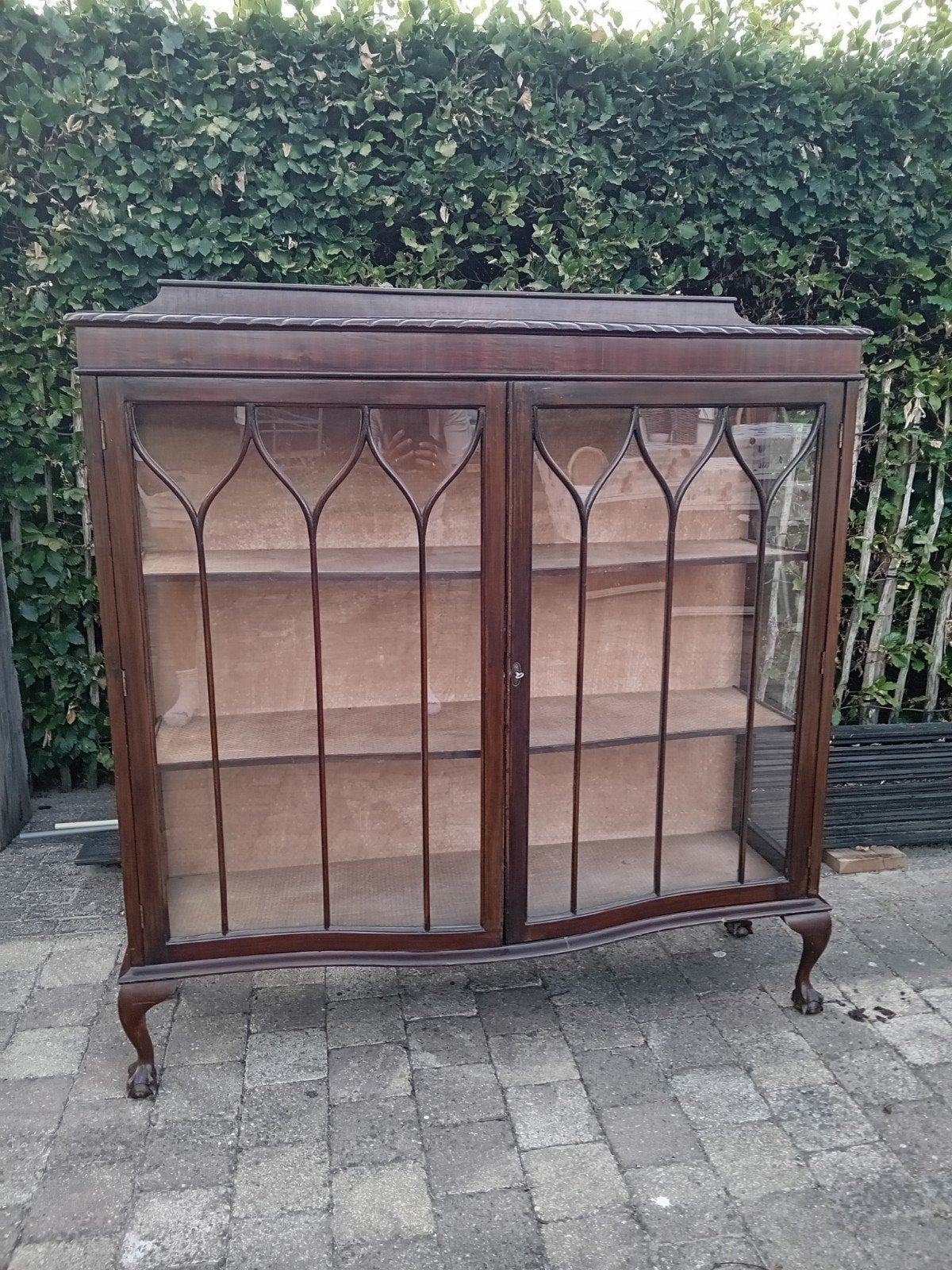Kast / vitrinekast / boekenkast, Antiek en Kunst, Antiek | Meubels | Kasten, Ophalen