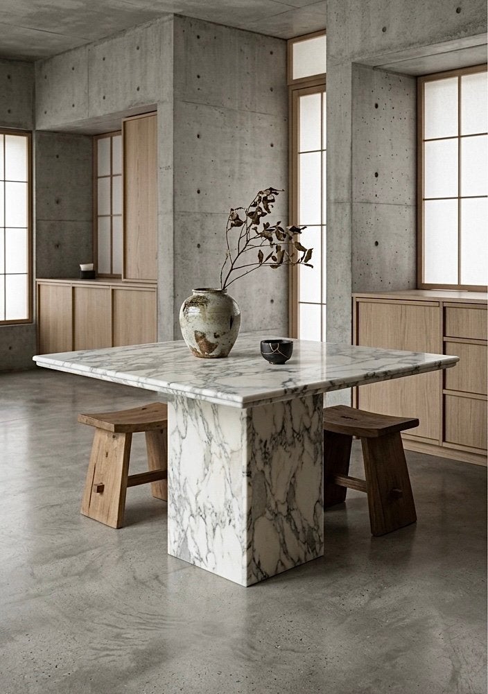 Marble table, Ophalen, Zo goed als nieuw, Vierkant, Overige materialen