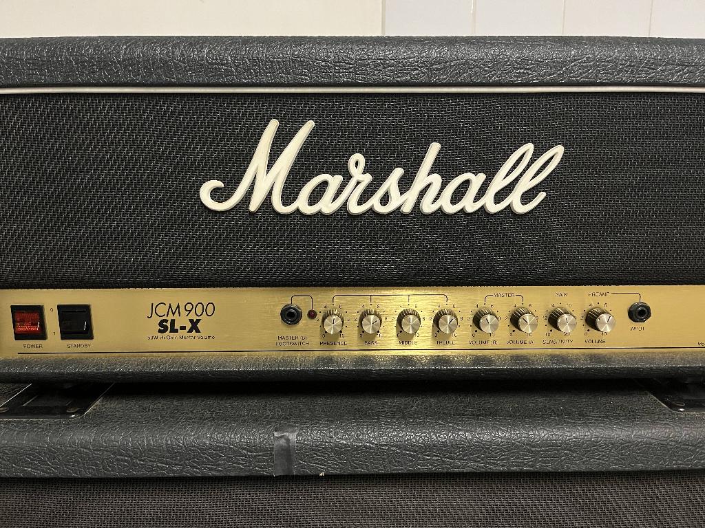 Marshall JCM900 SL-X 50 watt met speakerkast, Musique & Instruments, Enlèvement, Utilisé, Guitare, 50 à 100 watts