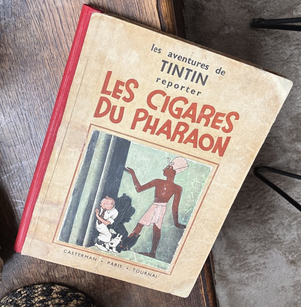 Tintin - De sigaren van de farao A6 - 1938 - Zwart-wit, Gelezen, Eén stripboek, Ophalen of Verzenden, Herge