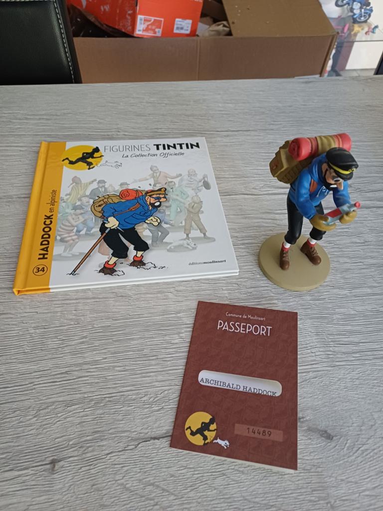 Haddock figuur nummer 34, officiële Moulinsart-collectie, Ophalen of Verzenden, Kuifje, Zo goed als nieuw, Beeldje of Figuurtje