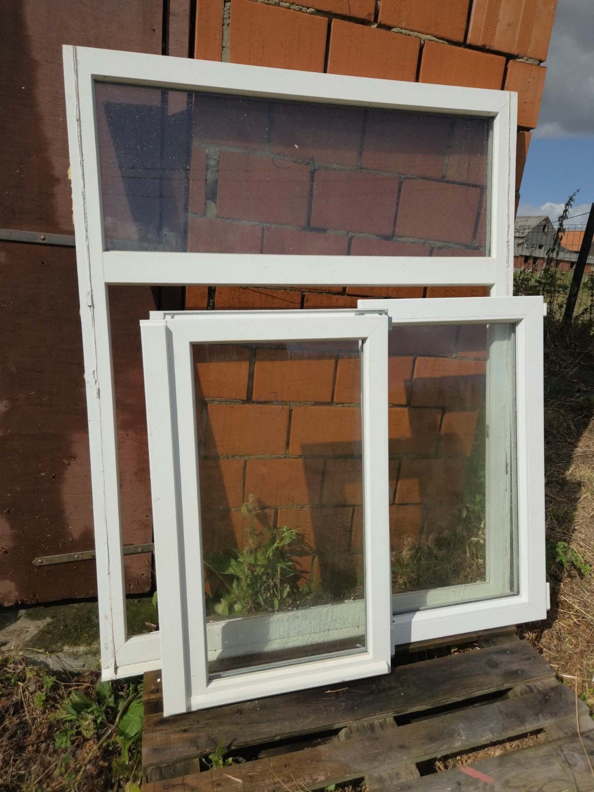 Châssis PVC blanc double vitrage 135 l x 174H, Bricolage & Construction, Enlèvement