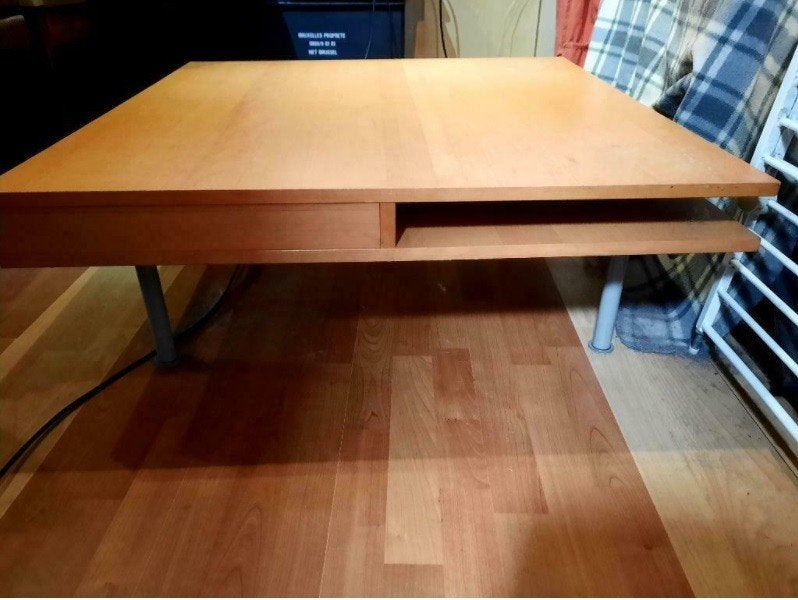salontafel, Huis en Inrichting, Tafels | Salontafels, Ophalen, Gebruikt, 50 tot 100 cm, Vierkant