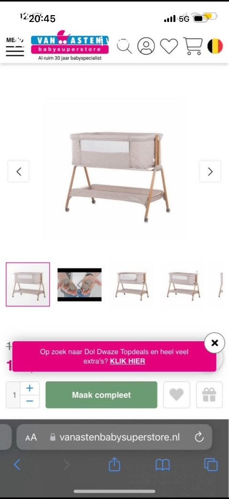 Chipolino cosleeper, Kinderen en Baby's, Babywiegjes en Ledikanten, Ophalen, Zo goed als nieuw, Wieg
