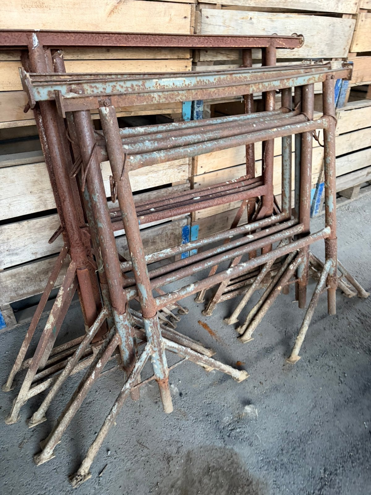 Metser stelling, Ophalen, Gebruikt