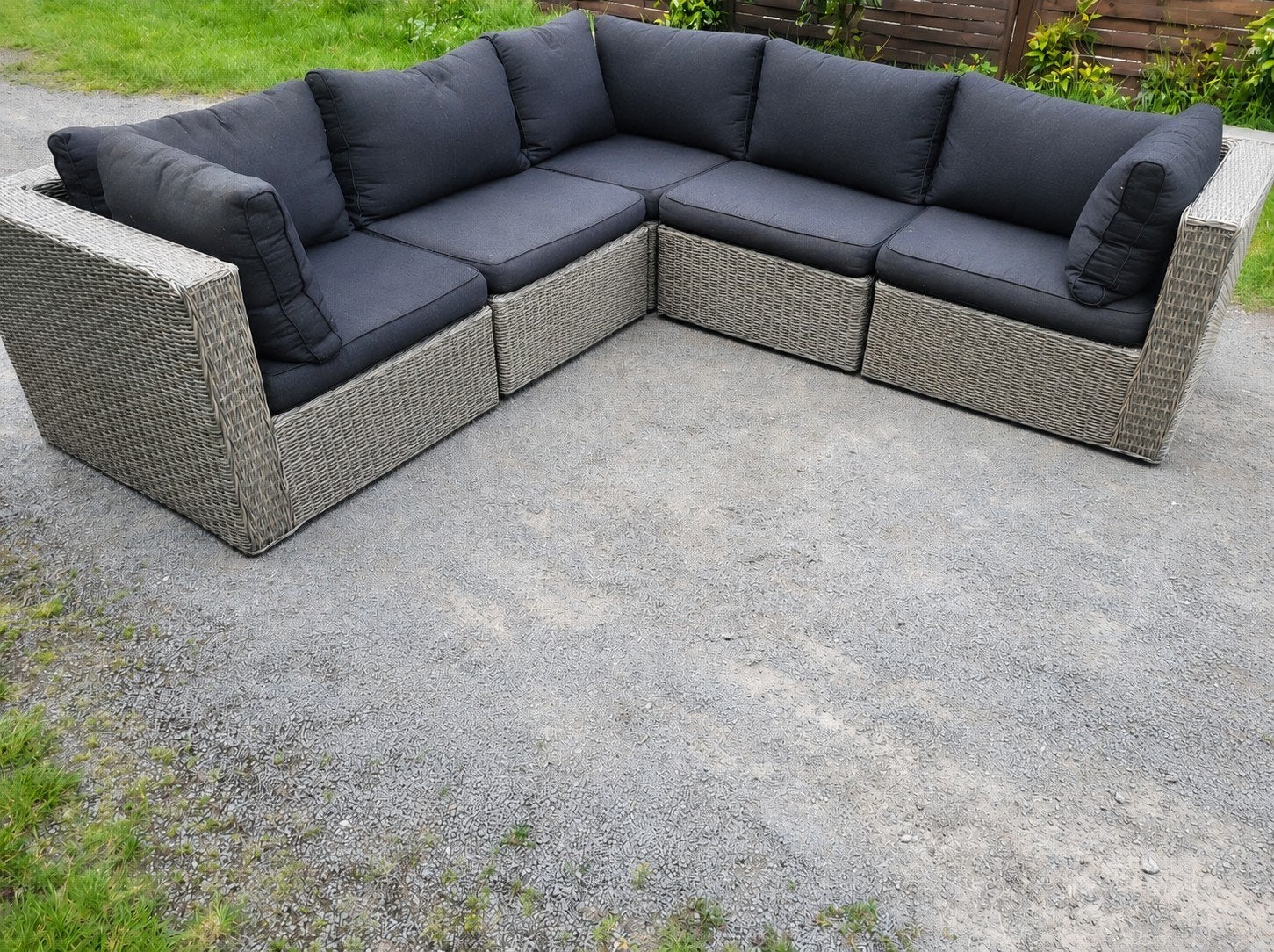 Mooie wicker loungeset met bijhorende kussens, Enlèvement, Osier, Sets de jardin