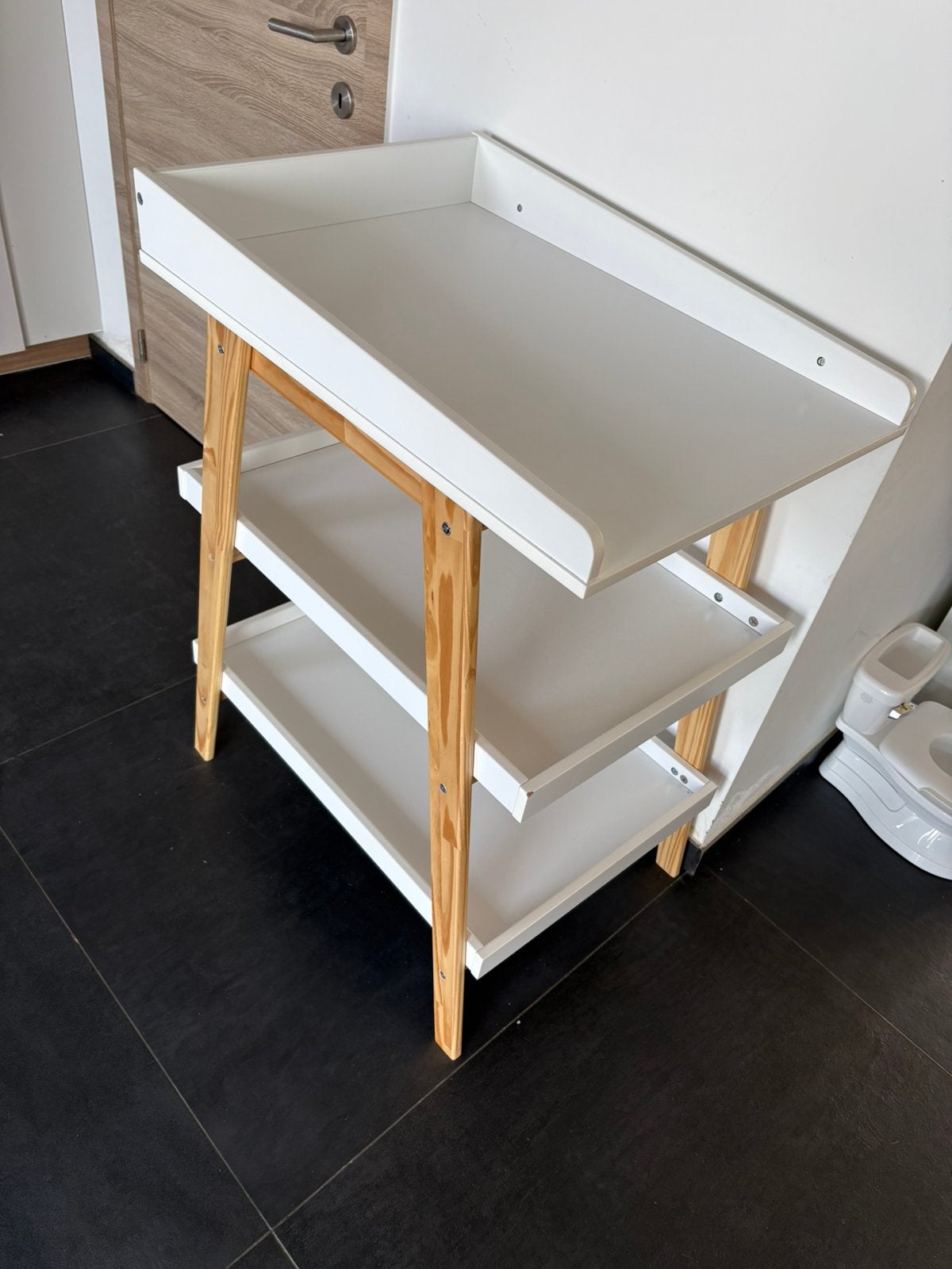 Table à langer La Redoute Interieurs – Blanc et Bois, Maison & Meubles, Enlèvement ou Envoi, Comme neuf