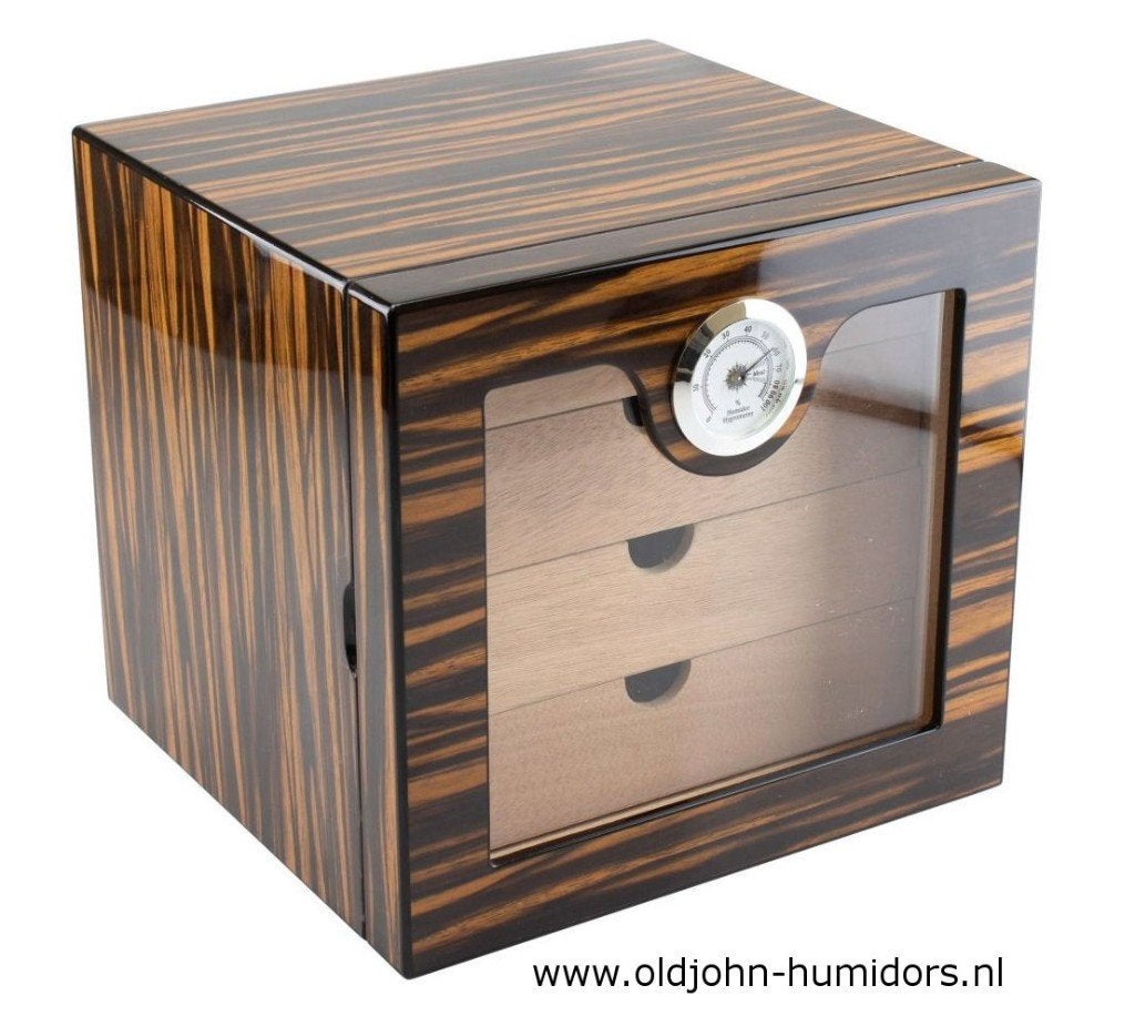 HUMIDOR KABINET 4 LADEN MACASSAR FINISH 100 SIGAREN      h82, Envoi, Neuf, Boite à tabac ou Emballage