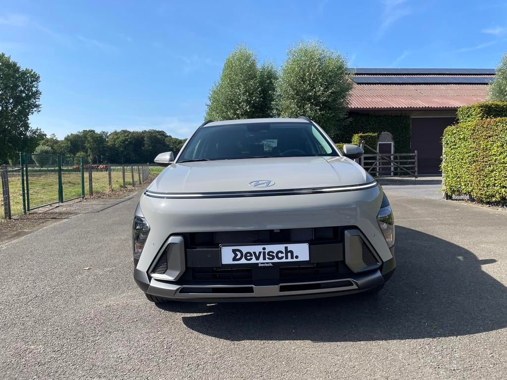Hyundai KONA HEV SHINE - hybride automaat, Auto's, Zwart, 4 cilinders, 107 g/km, Leder