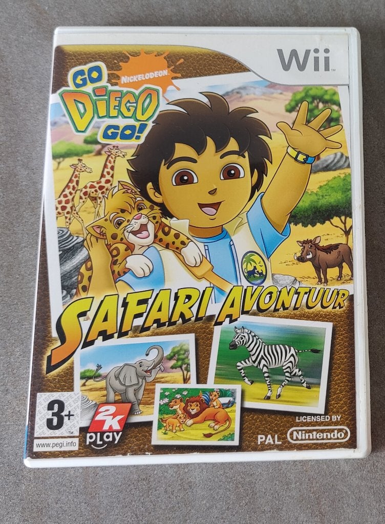Wii Go Diego Go - Safari Avontuur, Enlèvement, Utilisé