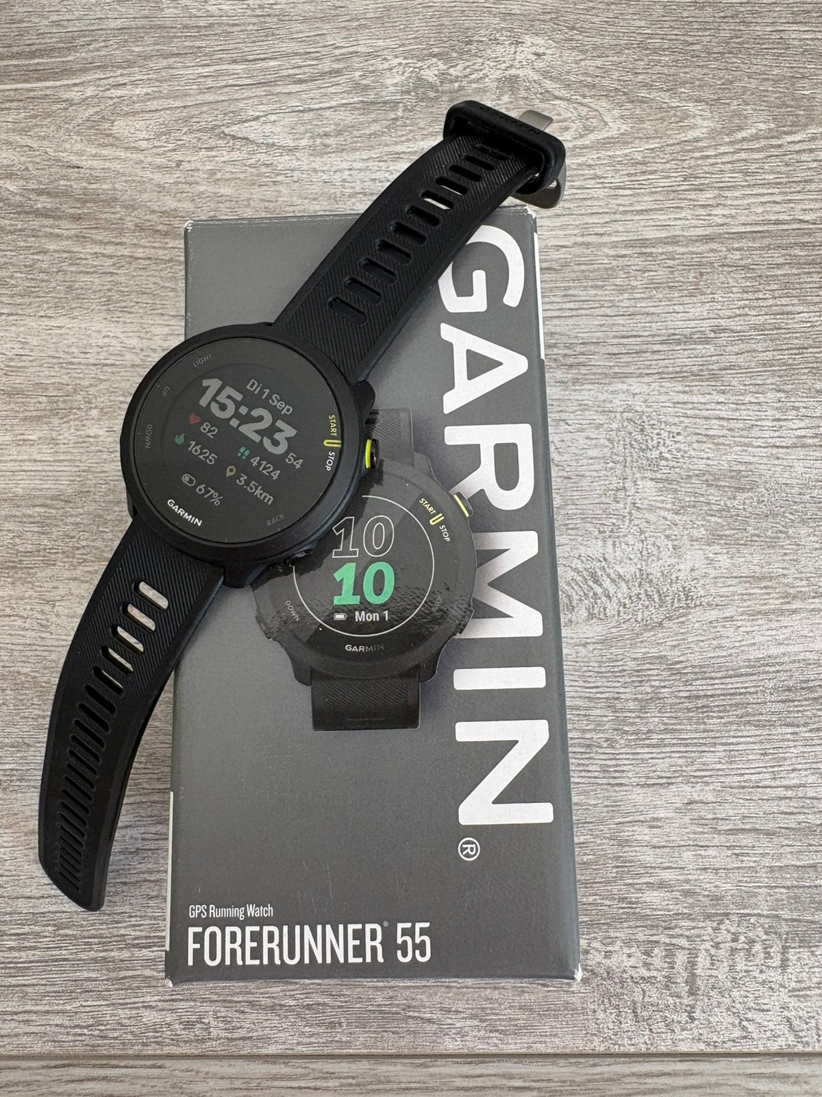 Garmin Forerunner 55 gps zwart, Ophalen, GPS, Zo goed als nieuw, Zwart