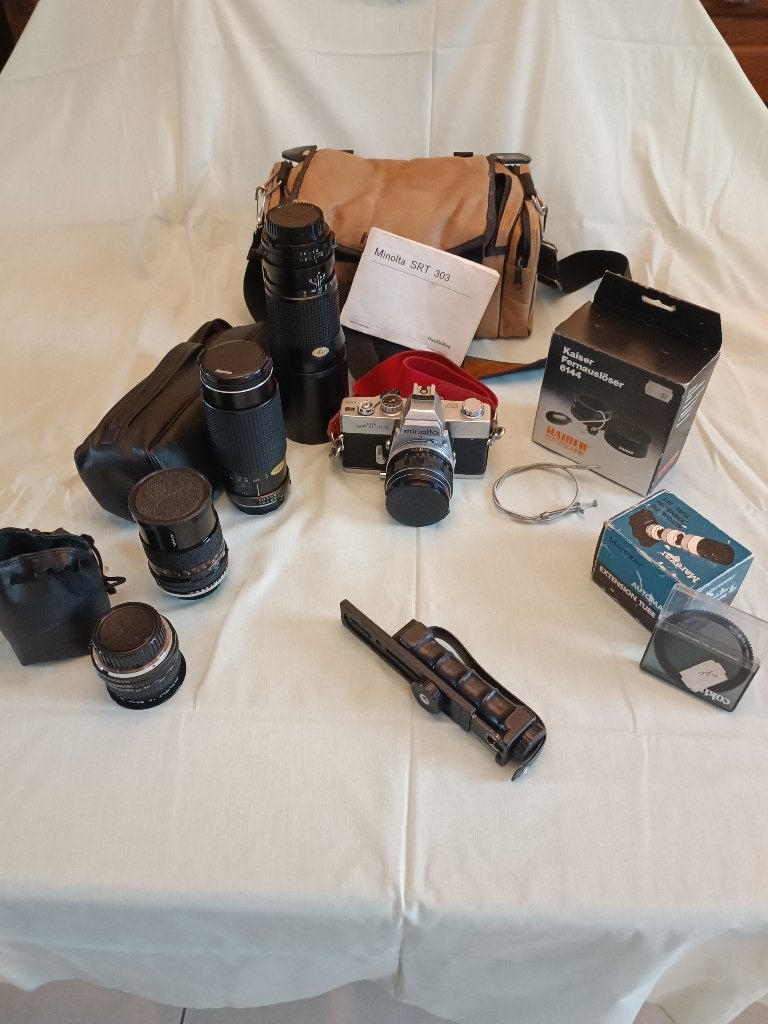 Minolta srT303, TV, Hi-fi & Vidéo, Enlèvement, Utilisé, Reflex miroir, Minolta