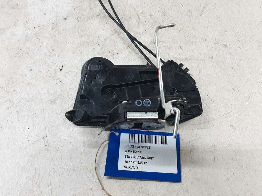 SERRURE DE PORTE AVANT DROITE Peugeot 108 (01-2014/-), Kontakt-peugeot@peugeot.com, Utilisé, Avant, Peugeot Deutschland GmbH