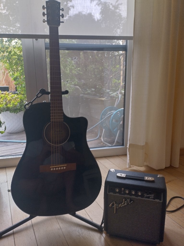 Fender CD-60SCE akoestisch en versterkt, Ophalen, Zo goed als nieuw, Klassieke of Spaanse gitaar
