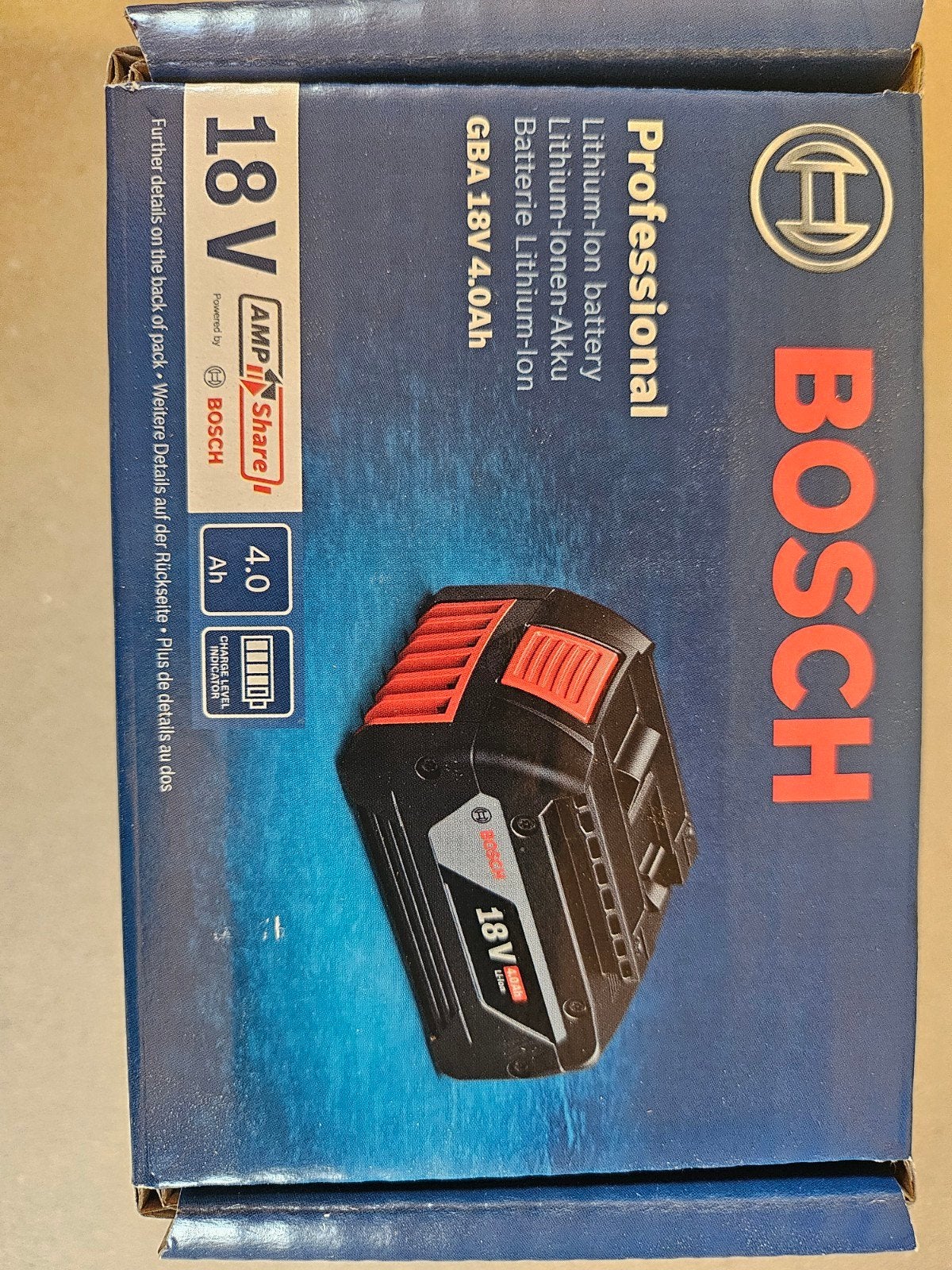 Batterie Bosch GBA 18V 4.0Ah, Enlèvement