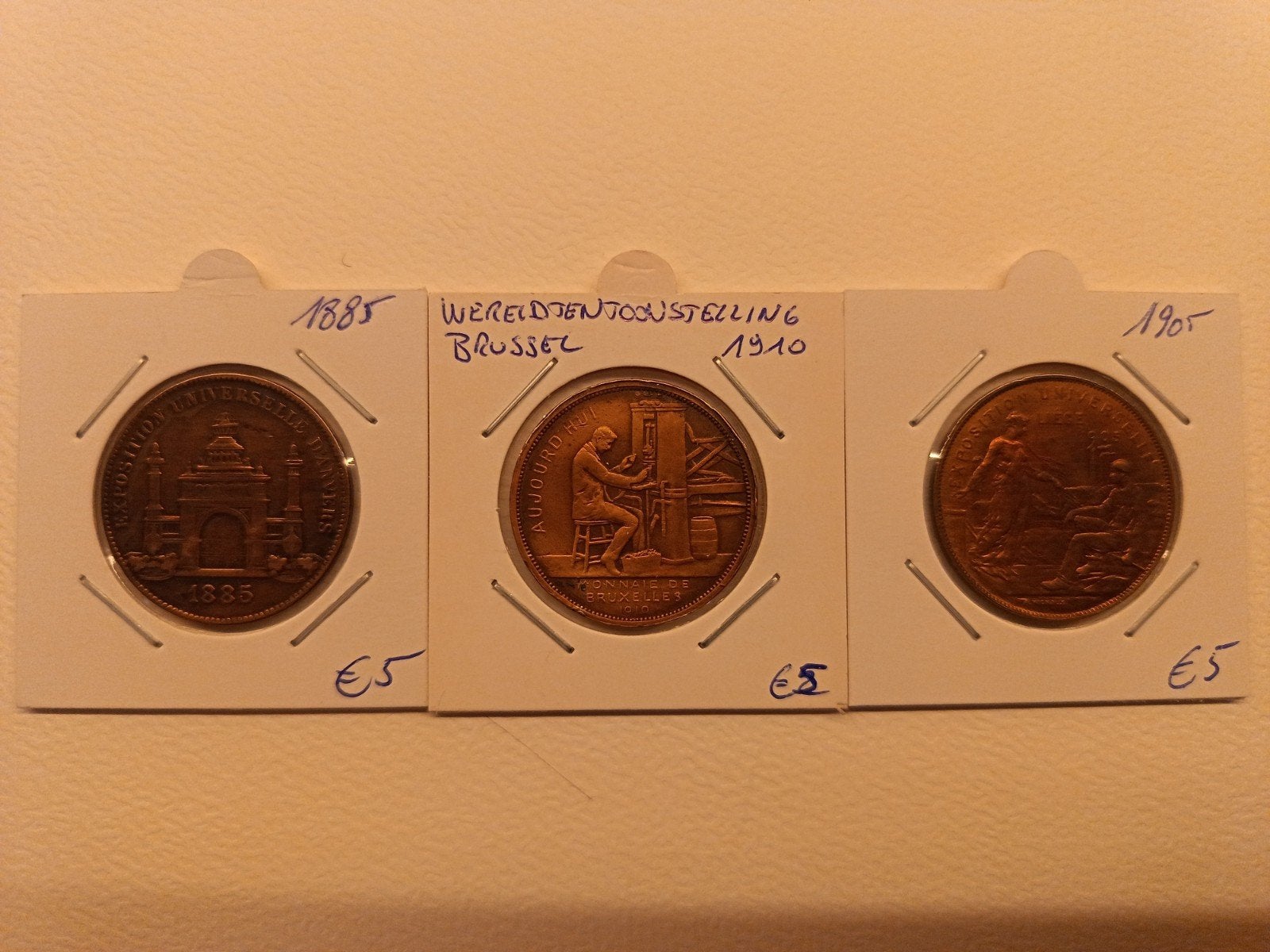 Lot penningen, Postzegels en Munten, Munten | België, Ophalen of Verzenden