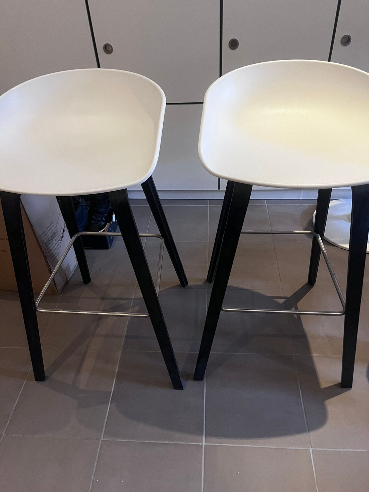 2 barkrukken Hay, Huis en Inrichting, Gebruikt, Met voetsteun, 60 tot 90 cm, 2 krukken