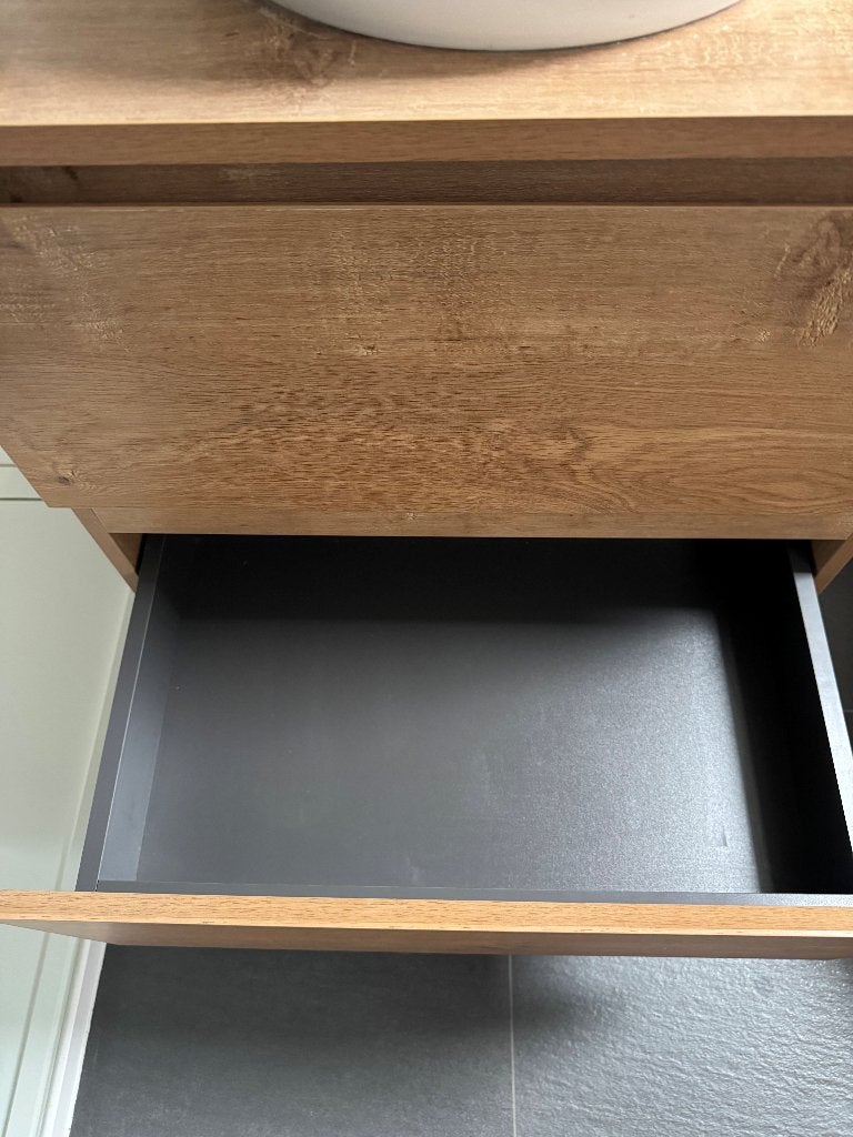 Badkamermeubel, wastafel en kraan, Doe-het-zelf en Bouw, Ophalen, Gebruikt, Steen, Wastafel