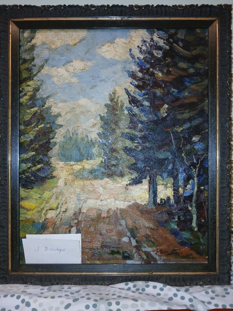 Joseph Bisschops, Antiquités & Art, Enlèvement, Toile