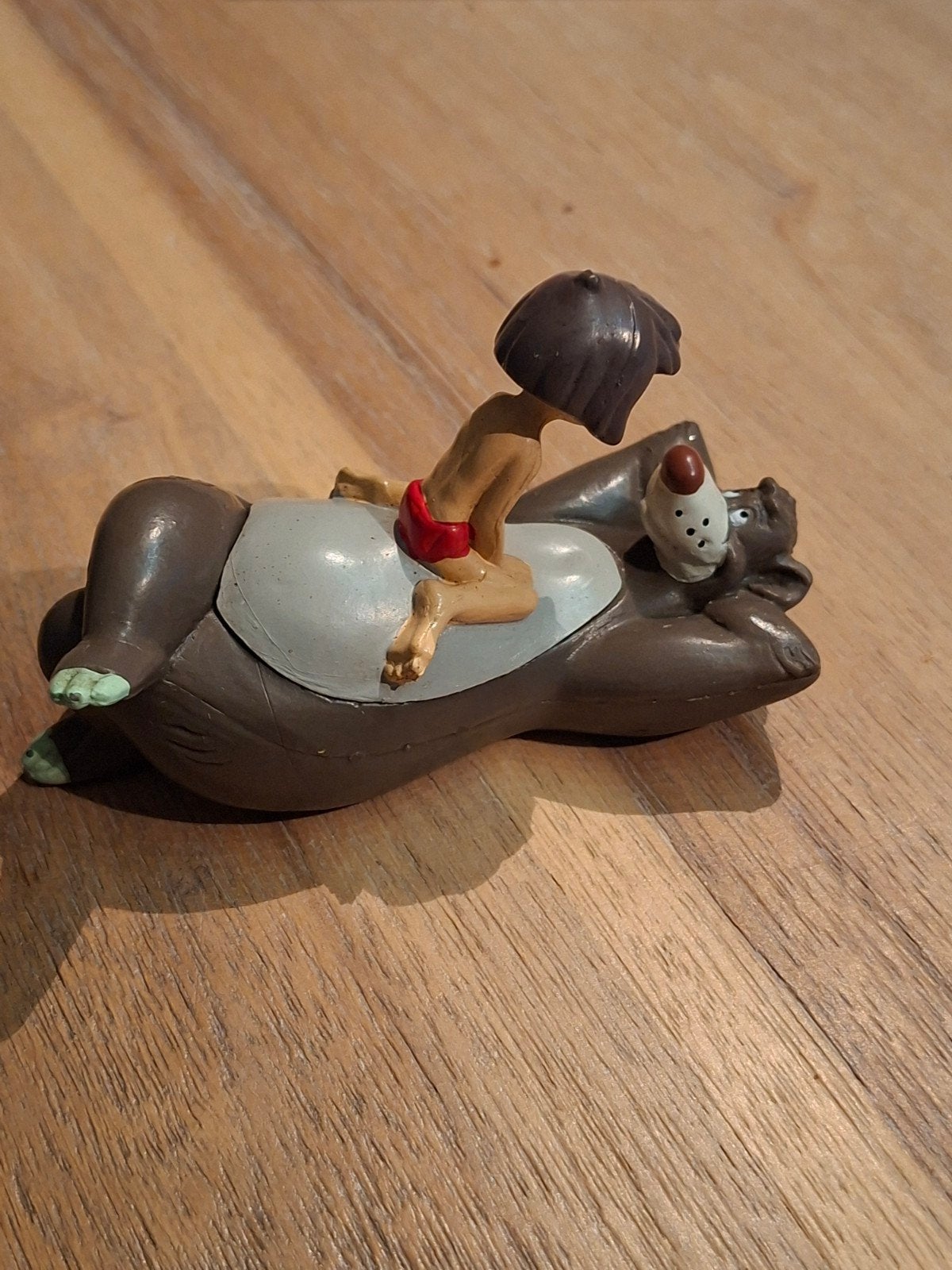 Mowgli & Boloe de beer Disney in plastiek ., Ophalen of Verzenden, Leeuwenkoning of Jungle Boek, Zo goed als nieuw, Beeldje of Figuurtje