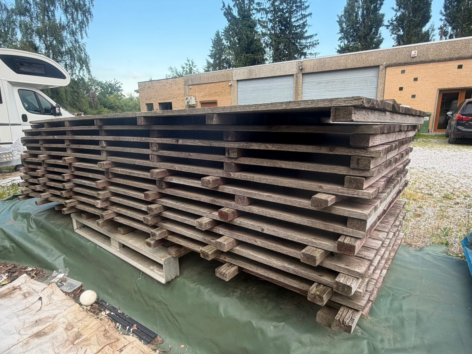 Plancher en bois 1m sur 3m, Bricolage & Construction, Bois & Planches, Enlèvement, Comme neuf